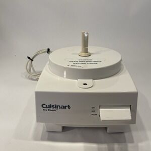 Cuisinart Pro Classic Food Processor White DLC-10S TX Motor Base Tested Working